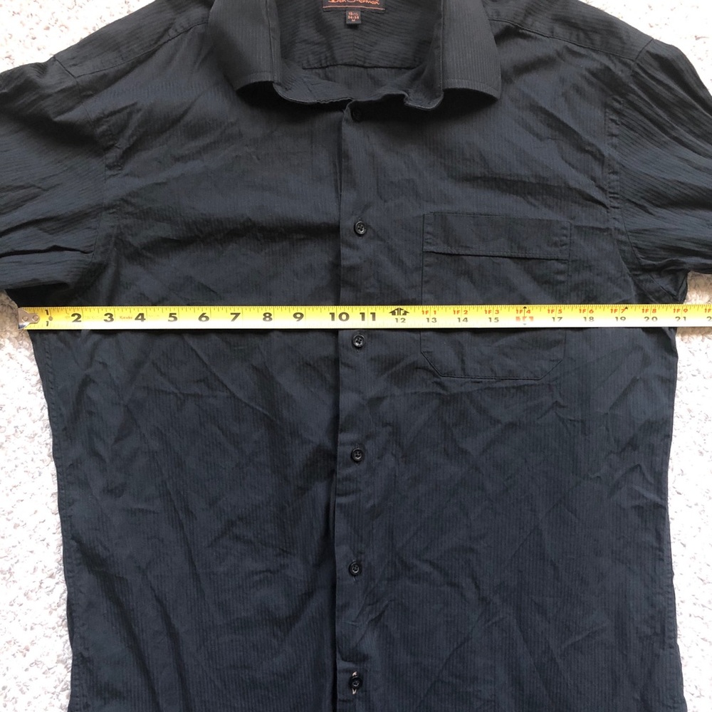 Ben Sherman Black Casual Button Dress Shirt 15.5 / 34-35 Men's Medium - Picture 7 of 14